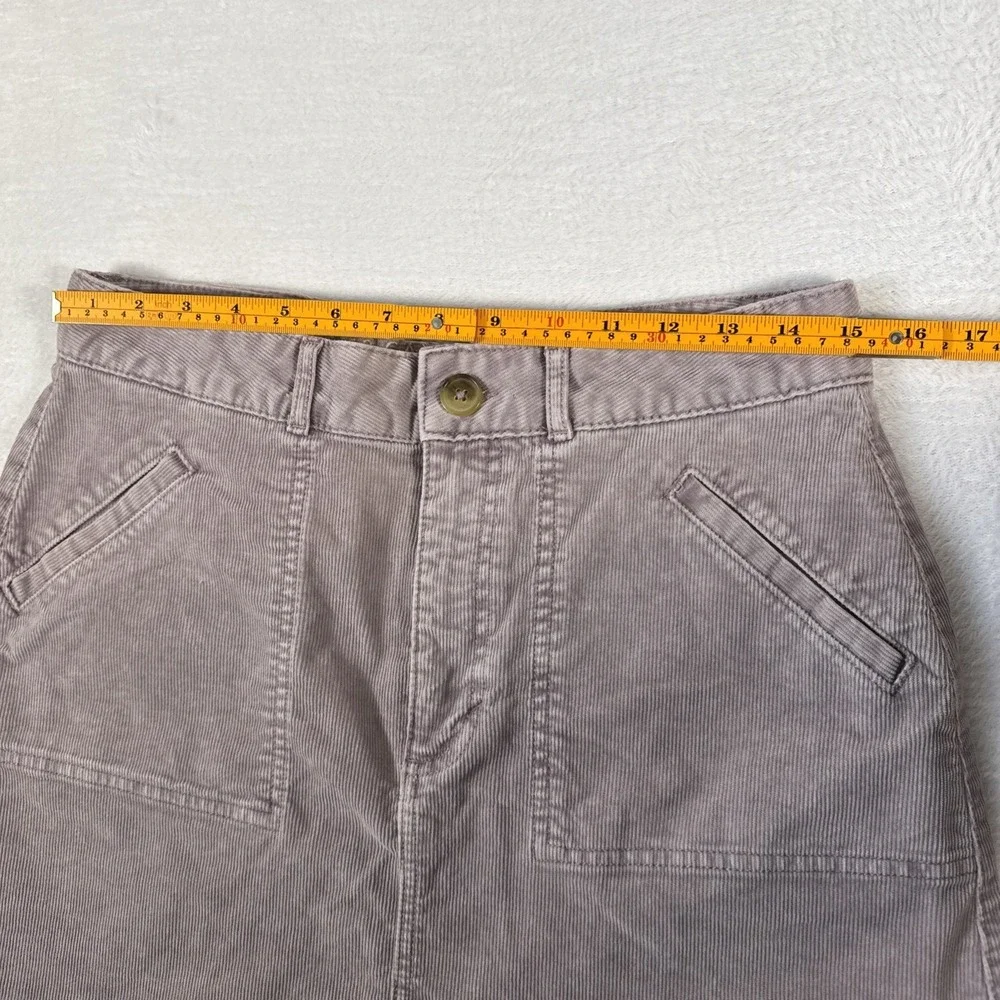 American‎ Eagle Super Stretch Corduroy Mini Skirt 8 Beige Preppy Schoolgirl